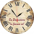 Ceas mare perete, Cu Dumnezeu in fiecare zi!